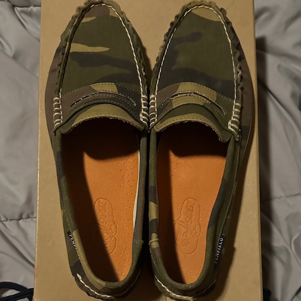 Sperry Green Camouflage Loafers